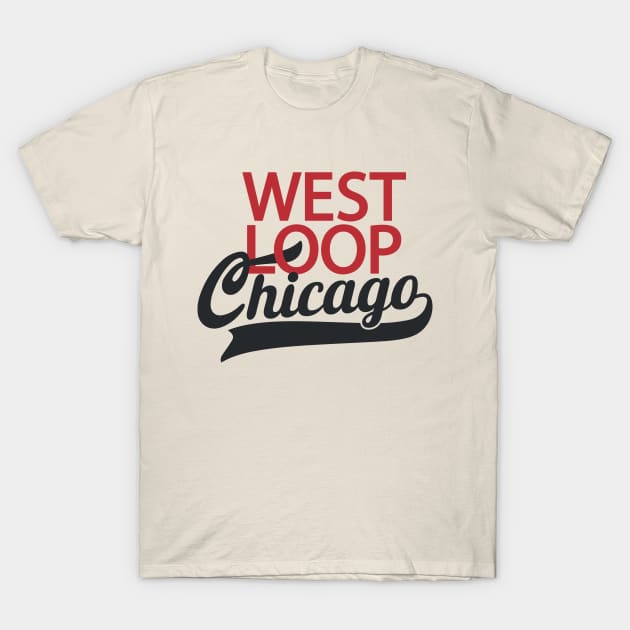 West Loop Chicago - Minimal Logo Design - Chicago Neighborhood Series T-Shirt by Boogosh